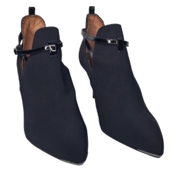 Donald J. Pliner Tali2 Women's Pointed Toe Black Crepe Booties Pumps.* New *9.5N - Picture 4 of 7